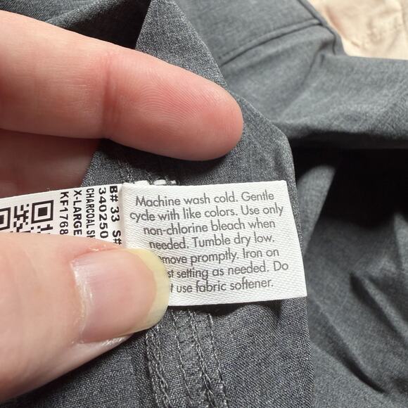 Stylus Shirt Men's Size XL Lot of 2 Short Sleeve Button Up Peach & Charcoal NEW - Picture 7 of 7